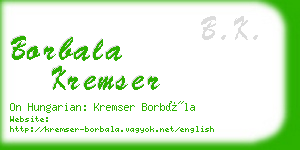 borbala kremser business card